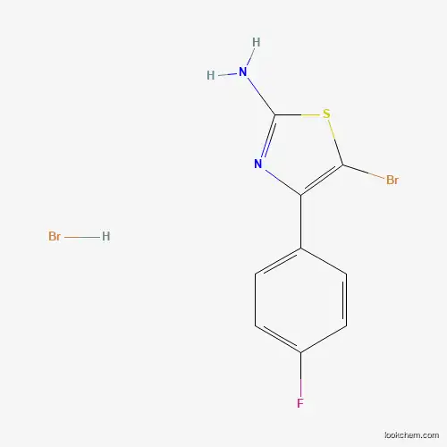 Molecular Structure of 1171027-89-6 (5-Bromo-4-(4-fluorophenyl)-1,3-thiazol-2-amine hydrobromide)