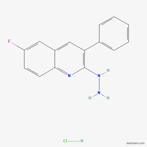 Molecular Structure of 1171446-43-7 (6-Fluoro-2-hydrazino-3-phenylquinoline hydrochloride)
