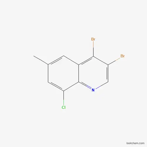 Molecular Structure of 1209853-66-6 (3,4-Dibromo-8-chloro-6-methylquinoline)
