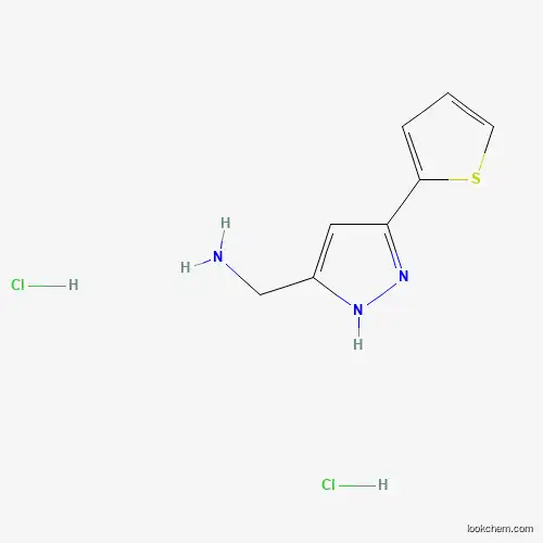 Molecular Structure of 1231953-54-0 ({[5-(2-thienyl)-1H-pyrazol-3-yl]methyl}amine dihydrochloride)