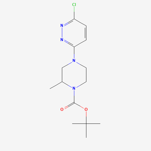 Molecular Structure of 1261233-63-9 (tert-Butyl 4-(6-chloropyridazin-3-yl)-2-methylpiperazine-1-carboxylate)