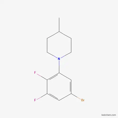 Molecular Structure of 1704067-14-0 (1-(5-Bromo-2,3-difluorophenyl)-4-methylpiperidine)