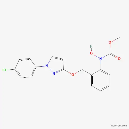 Molecular Structure of 220897-76-7 (Methyl 2-((1-(4-chlorophenyl)-1h-pyrazol-3-yloxy)methyl)phenyl(hydroxy)carbamate)