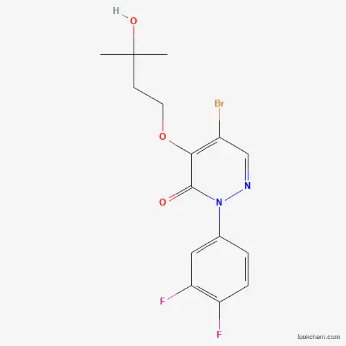 3(2H)-PYRIDAZINONE, 5-BROMO-2-(3,4-DIFLUOROPHENYL)-4-(3-HYDROXY-3-METHYLBUTOXY)-