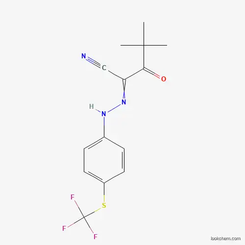 4,4-DIMETHYL-3-OXO-2-[[4-[(TRIFLUOROMETHYL)THIO]PHENYL]HYDRAZONO]-PENTANENITRILE