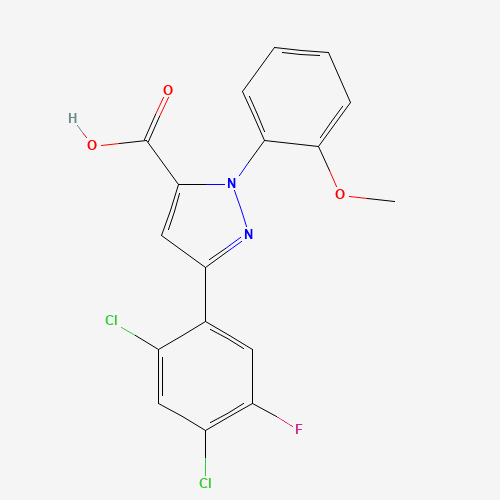 3-(2,4-DICHLORO-5-FLUOROPHENYL)-1-(2-METHOXYPHENYL)-1H-PYRAZOLE-5-CARBOXYLIC ACID