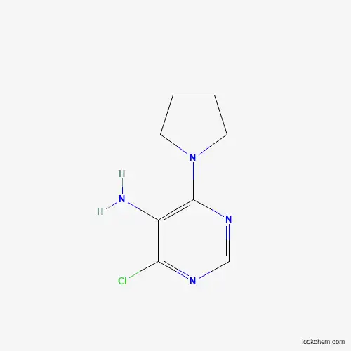 Molecular Structure of 626217-76-3 (4-Chloro-6-pyrrolidin-1-yl-pyrimidin-5-ylamine)