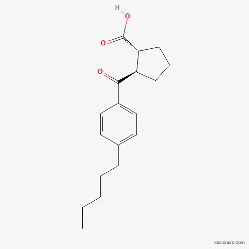 Molecular Structure of 733741-10-1 ((1R,2R)-2-(4-pentylbenzoyl)cyclopentane-1-carboxylic acid)