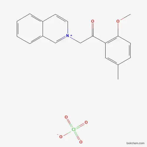 Molecular Structure of 7598-38-1 (2-[2-(2-Methoxy-5-methylphenyl)-2-oxoethyl]isoquinolin-2-ium perchlorate)