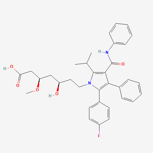 Calcium (5R)-7-(2-(4-fluorophenyl)-5-isopropyl-3-phenyl- 4-(phenylcarbamoyl)-1H-pyrrol-1-yl)-5-hydroxy-3- methoxyheptanoate