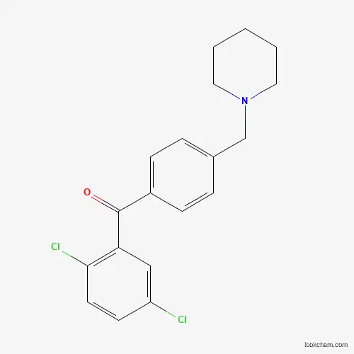 Molecular Structure of 898775-57-0 (2,5-Dichloro-4'-piperidinomethyl benzophenone)