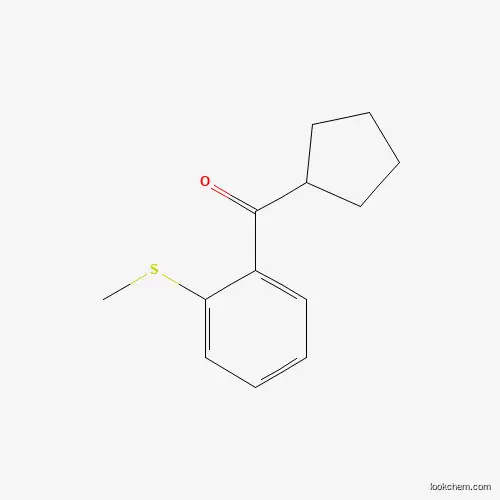 Molecular Structure of 898791-42-9 (Cyclopentyl 2-thiomethylphenyl ketone)