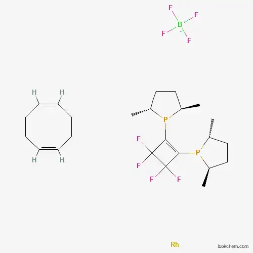 1,2-Bis[(2R,5R)-2,5-dimethylphospholano]-3,3,4,4-tetrafluoro-1-cyclobutene(1,5-cyclooctadiene)rhodium(I) ) tetrafluorob