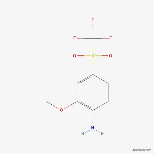Molecular Structure of 914776-02-6 (2-Methoxy-4-(trifluoromethylsulfonyl)benzenamine)