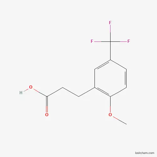 Molecular Structure of 1017779-11-1 (3-[2-Methoxy-5-(trifluoromethyl)phenyl]propionic acid)