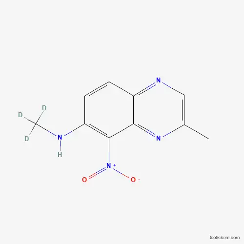 Molecular Structure of 1020718-63-1 (2-Methyl-7-methylamino-d3-8-nitro-quinoxaline)