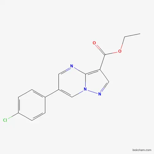 Molecular Structure of 1027511-45-0 (Ethyl 6-(4-chlorophenyl)pyrazolo[1,5-A]pyrimidine-3-carboxylate)