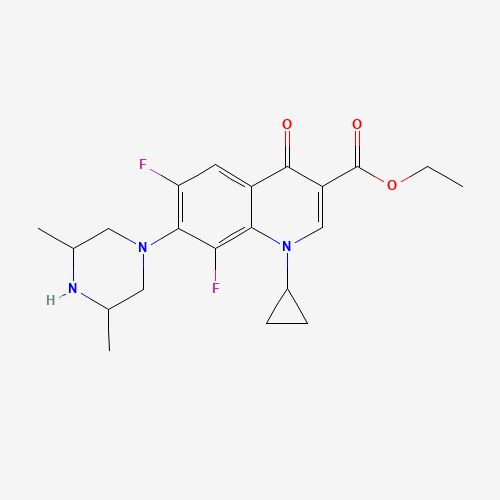 3-Quinolinecarboxylic acid, 1-cyclopropyl-7-(3,5-diMethyl-1-piperazinyl)-6,8-difluoro-1,4-dihydro-4-oxo-, ethyl ester