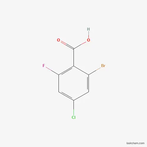 Molecular Structure of 1082040-61-6 (2-Bromo-4-chloro-6-fluorobenzoic acid)