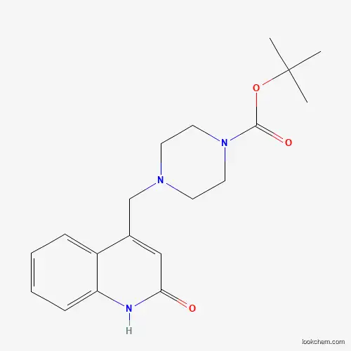 Molecular Structure of 1159826-01-3 (4-(4-Boc-Piperazin-1-ylmethyl)-2-oxo-quinoline)
