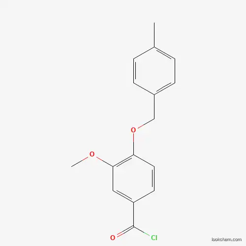 Molecular Structure of 1160250-76-9 (3-Methoxy-4-[(4-methylbenzyl)oxy]benzoyl chloride)