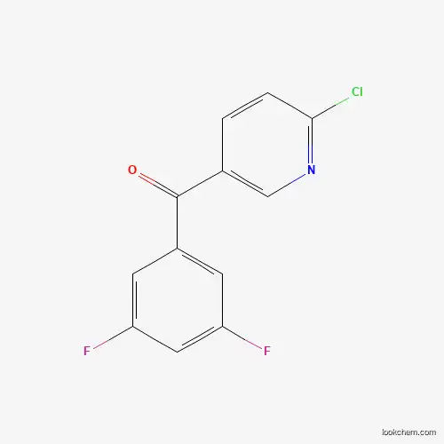 Molecular Structure of 1187169-72-7 (2-Chloro-5-(3,5-difluorobenzoyl)pyridine)