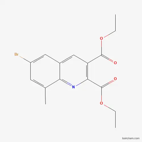 Molecular Structure of 1189106-73-7 (Diethyl 6-bromo-8-methylquinoline-2,3-dicarboxylate)