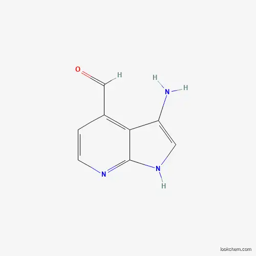 Molecular Structure of 1190312-08-3 (3-amino-1H-pyrrolo[2,3-b]pyridine-4-carbaldehyde)