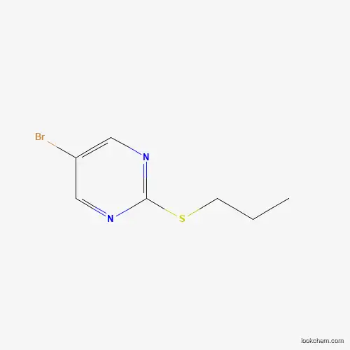 Molecular Structure of 1199773-23-3 (5-Bromo-2-(propylthio)pyrimidine)