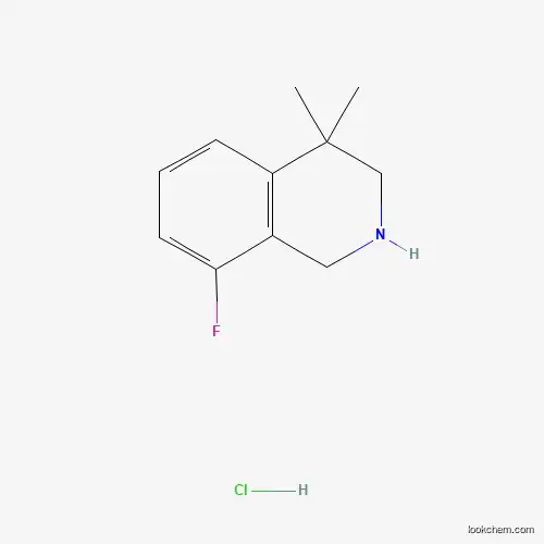 Molecular Structure of 1203684-76-7 (8-Fluoro-4,4-dimethyl-1,2,3,4-tetrahydroisoquinoline hydrochloride)