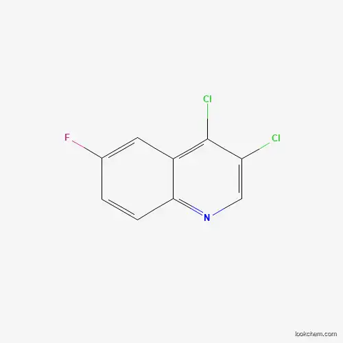 Molecular Structure of 1204810-46-7 (3,4-Dichloro-6-fluoroquinoline)