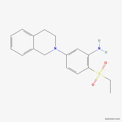 Molecular Structure of 1220039-24-6 (5-[3,4-Dihydro-2(1H)-isoquinolinyl]-2-(ethylsulfonyl)aniline)