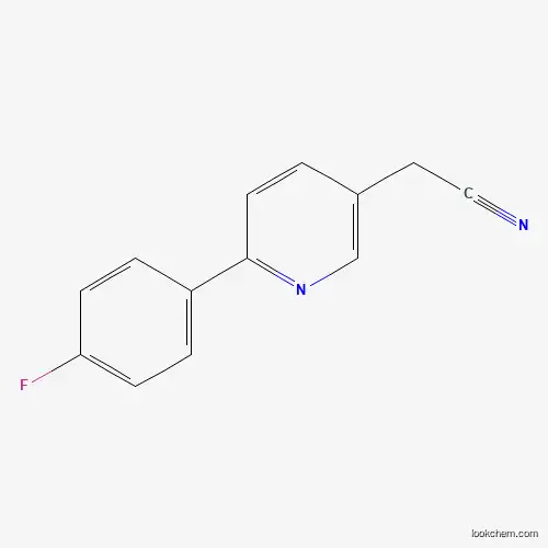Molecular Structure of 1227599-81-6 (2-(6-(4-Fluorophenyl)pyridin-3-yl)acetonitrile)