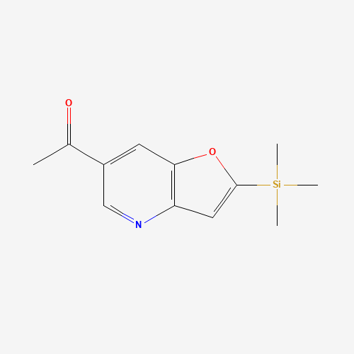 Molecular Structure of 1228666-31-6 (1-(2-(Trimethylsilyl)furo[3,2-b]pyridin-6-yl)-ethanone)