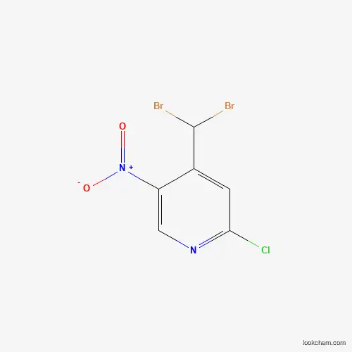 Molecular Structure of 122947-85-7 (2-Chloro-4-(dibromomethyl)-5-nitropyridine)