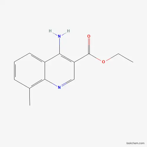 Molecular Structure of 1234922-77-0 (4-Amino-8-methylquinoline-3-carboxylic acid ethyl ester)