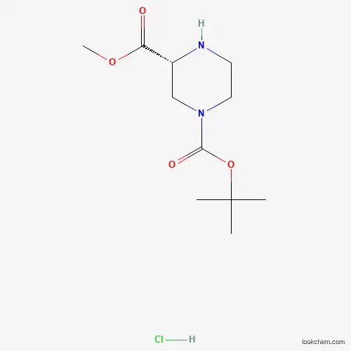 Molecular Structure of 1251903-83-9 ((R)-1-tert-Butyl 3-methyl piperazine-1,3-dicarboxylate hydrochloride)