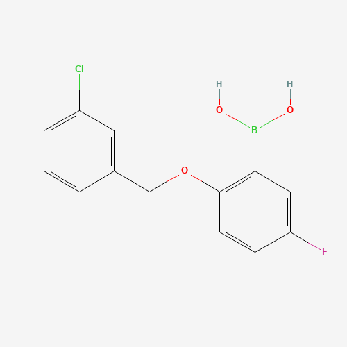 2-(3-Chlorophenylmethoxy)-5-fluorophenylboronic acid