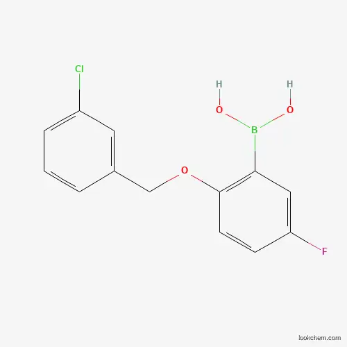 2-(3-Chlorophenylmethoxy)-5-fluorophenylboronic acid