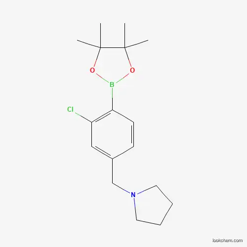 2-Chloro-4-pyrrolidinomethylphenylboronic acid,pinacol ester 1256360-54-9