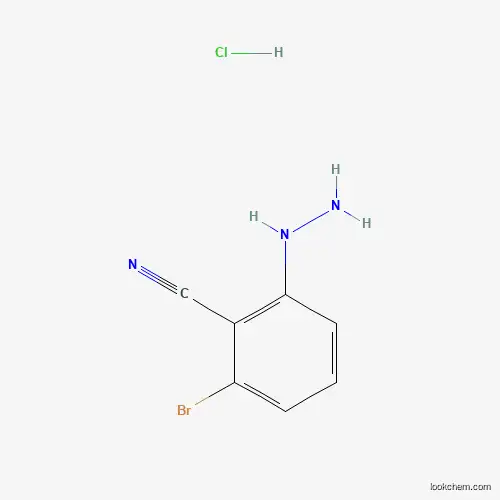Molecular Structure of 1260838-35-4 (2-Bromo-6-hydrazinylbenzonitrile hydrochloride)