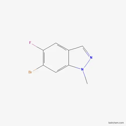 Molecular Structure of 1286734-86-8 (6-Bromo-5-fluoro-1-methyl-1H-indazole)