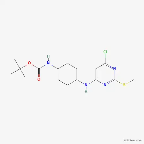 [4-(6-Chloro-2-methylsulfanyl-pyrimidin-4-ylamino)-cyclohexyl]-carbamic acid tert-butyl ester