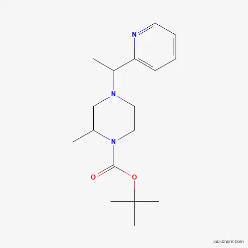 Molecular Structure of 1289386-27-1 (tert-Butyl 2-methyl-4-(1-(pyridin-2-yl)ethyl)piperazine-1-carboxylate)