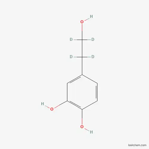 Molecular Structure of 1330260-89-3 (Hydroxy Tyrosol-d4)