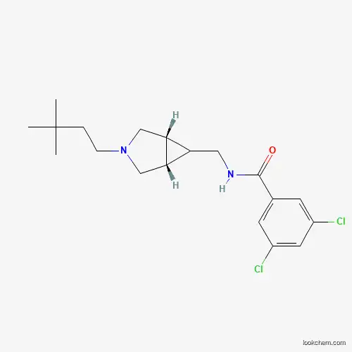 Molecular Structure of 1346233-68-8 (3,5-dichloro-N-[[(1R,5S)-3-(3,3-dimethylbutyl)-3-azabicyclo[3.1.0]hexan-6-yl]methyl]benzamide)