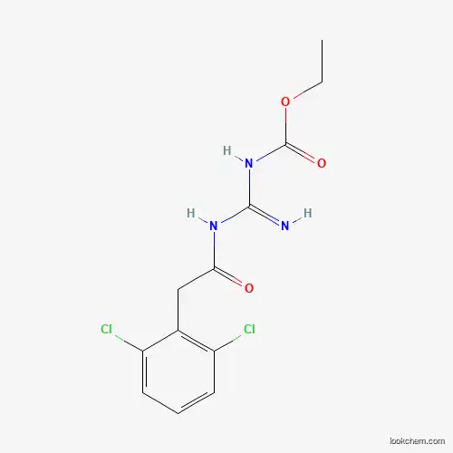 Molecular Structure of 1346686-31-4 (Carbamic acid, N-(((2-(2,6-dichlorophenyl)acetyl)amino)iminomethyl)-, ethyl ester)
