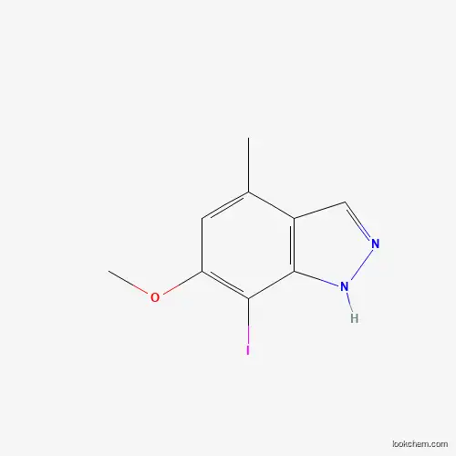 Molecular Structure of 1352397-67-1 (7-Iodo-6-methoxy-4-methyl-1H-indazole)