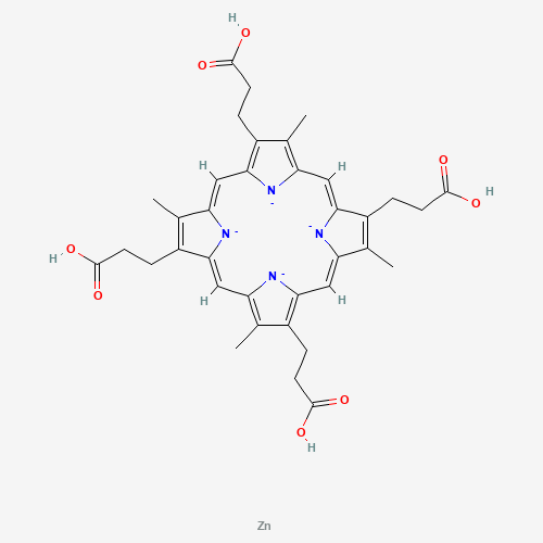 3-[(1z,4z,10z,14z)-7,12,17-tris(2-carboxyethyl)-3,8,13,18-tetramethylporphyrin-21,22,23,24-tetraid-2-yl]propanoic Acid;zinc