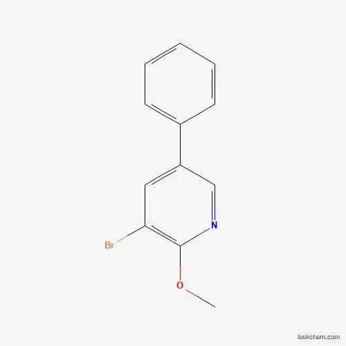 Molecular Structure of 1428234-54-1 (3-Bromo-2-methoxy-5-phenylpyridine)